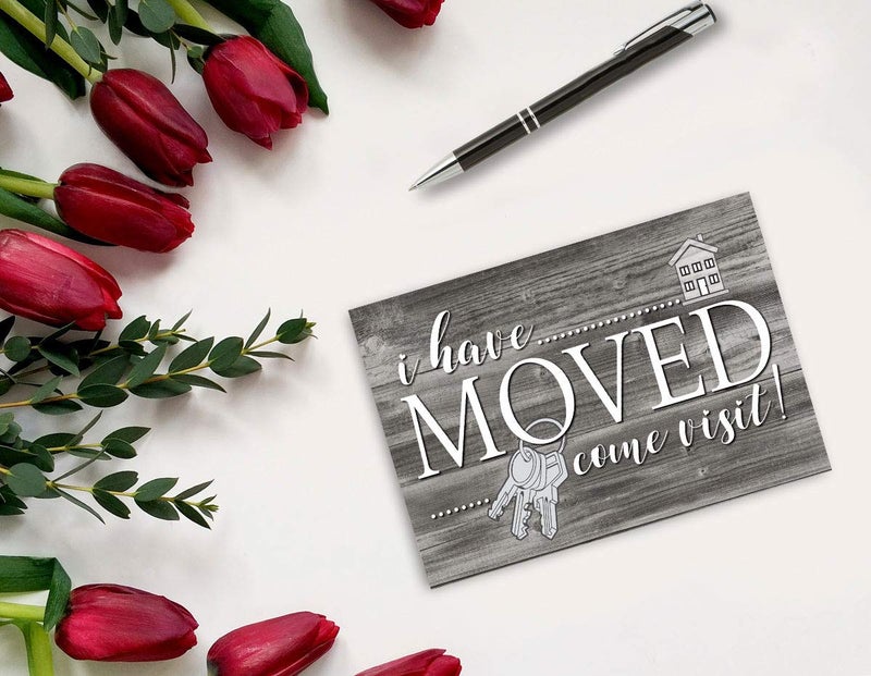 Stonehouse Collection | 40 I Have Moved - Moving Announcement Postcards | 4 x 6 Change of Address Fill in the Blank Cards | Friends & Family Reminder | Made in the USA - Image 2